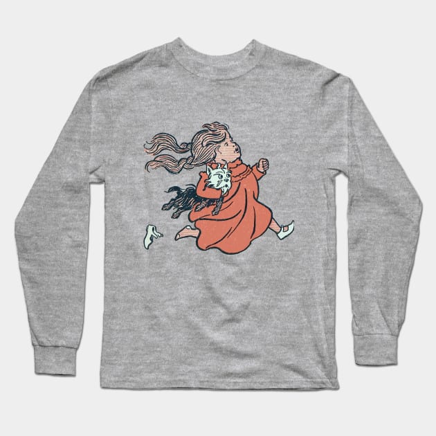 Dorothy running Home Again Long Sleeve T-Shirt by Quick Nick Pics